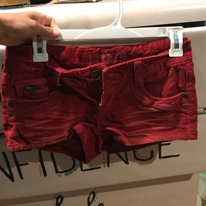 TRUCE Red Velvet Shorts