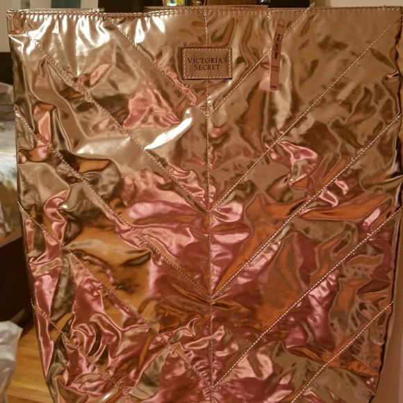 Victoria's Secret Large Gold Tote - Picture 1 of 3