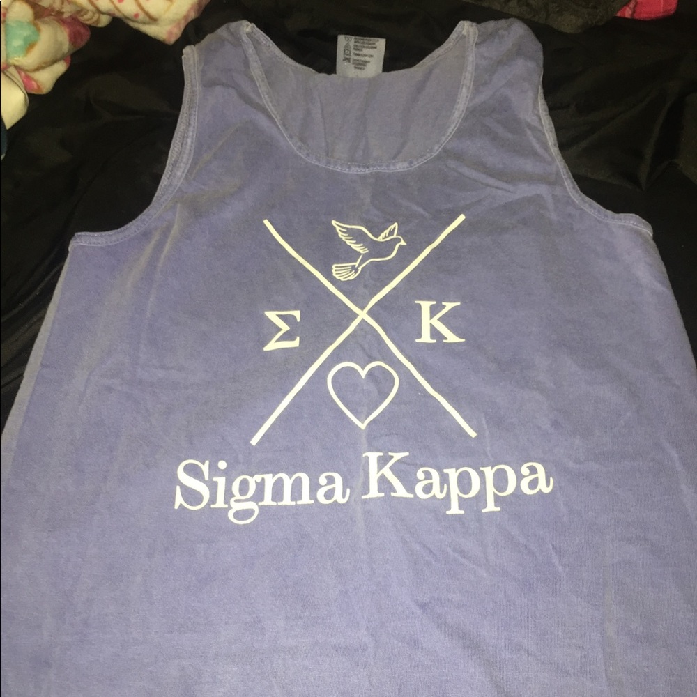 Comfort colors Sigma Kappa tanktop