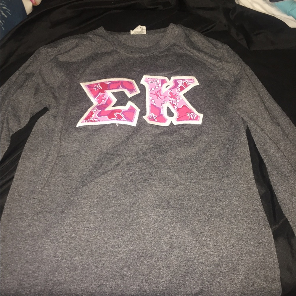 Long sleeve lettered Sigma Kappa shirt