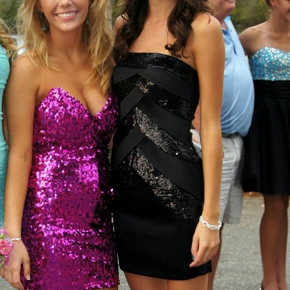 Faviana black sequin dress - Picture 4 of 5