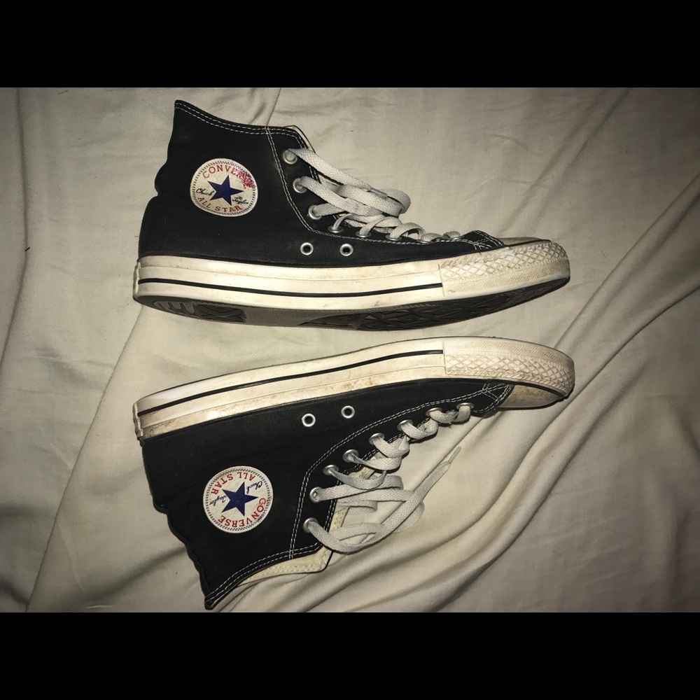 men's high top black converse