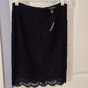 Ann Taylor black lace skirt