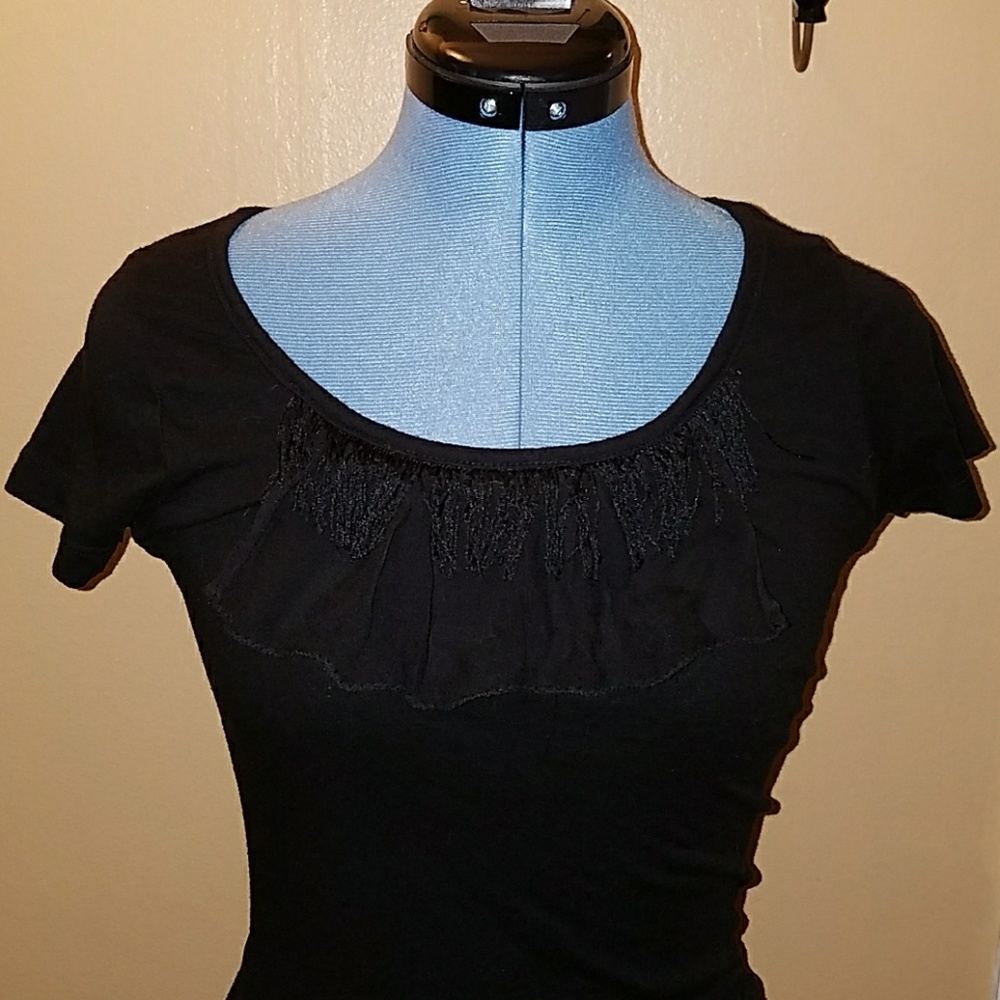 Threads 4 thought black scoop neck tee sz small