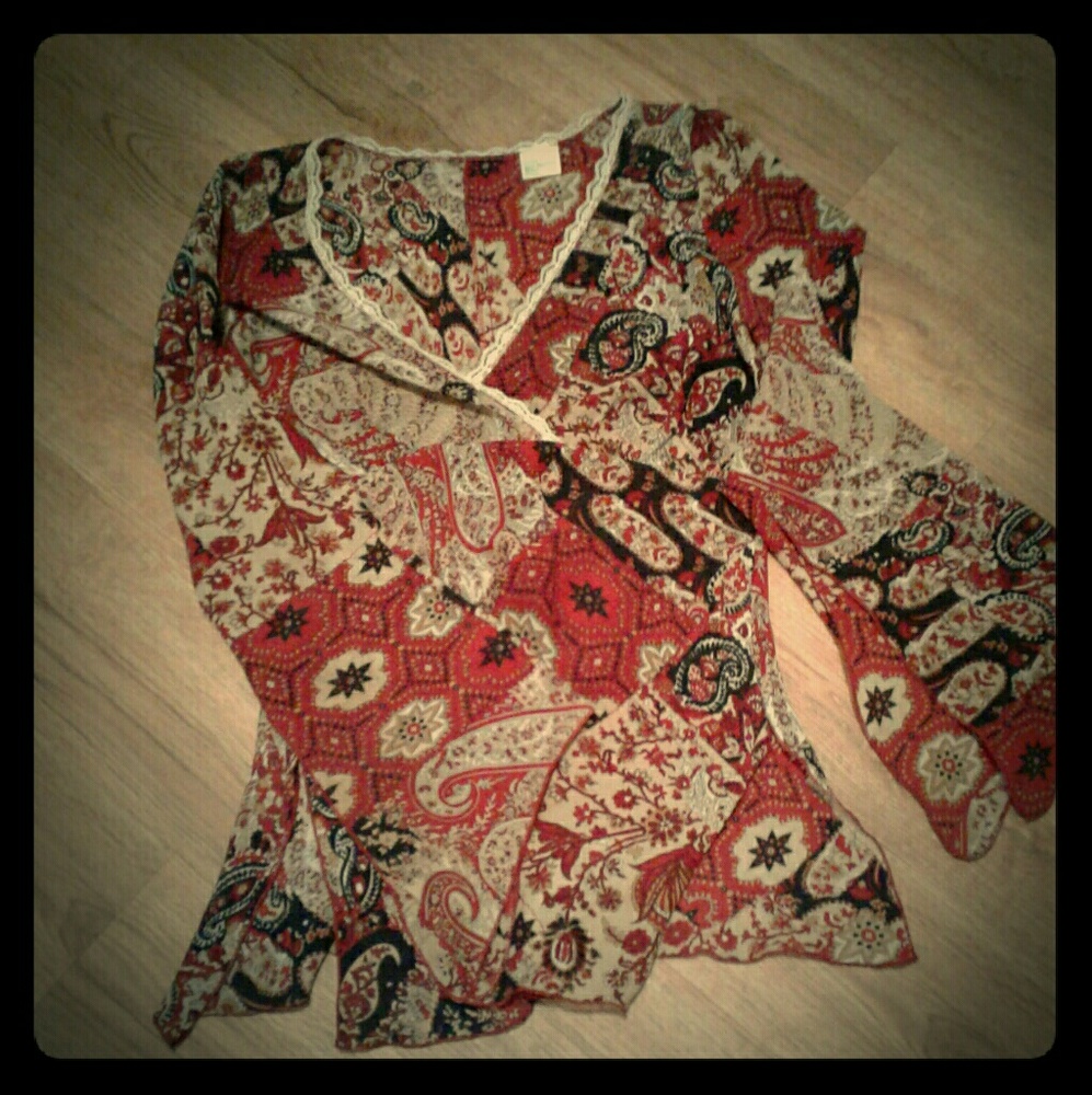 BOHO LONG SLEEVE ORGANZA BLOUSE