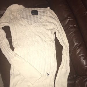 American Eagle long v-neck sweater