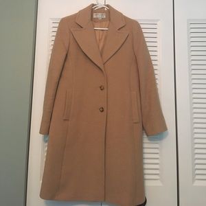 Larry Levine design long dress coat, size 6P