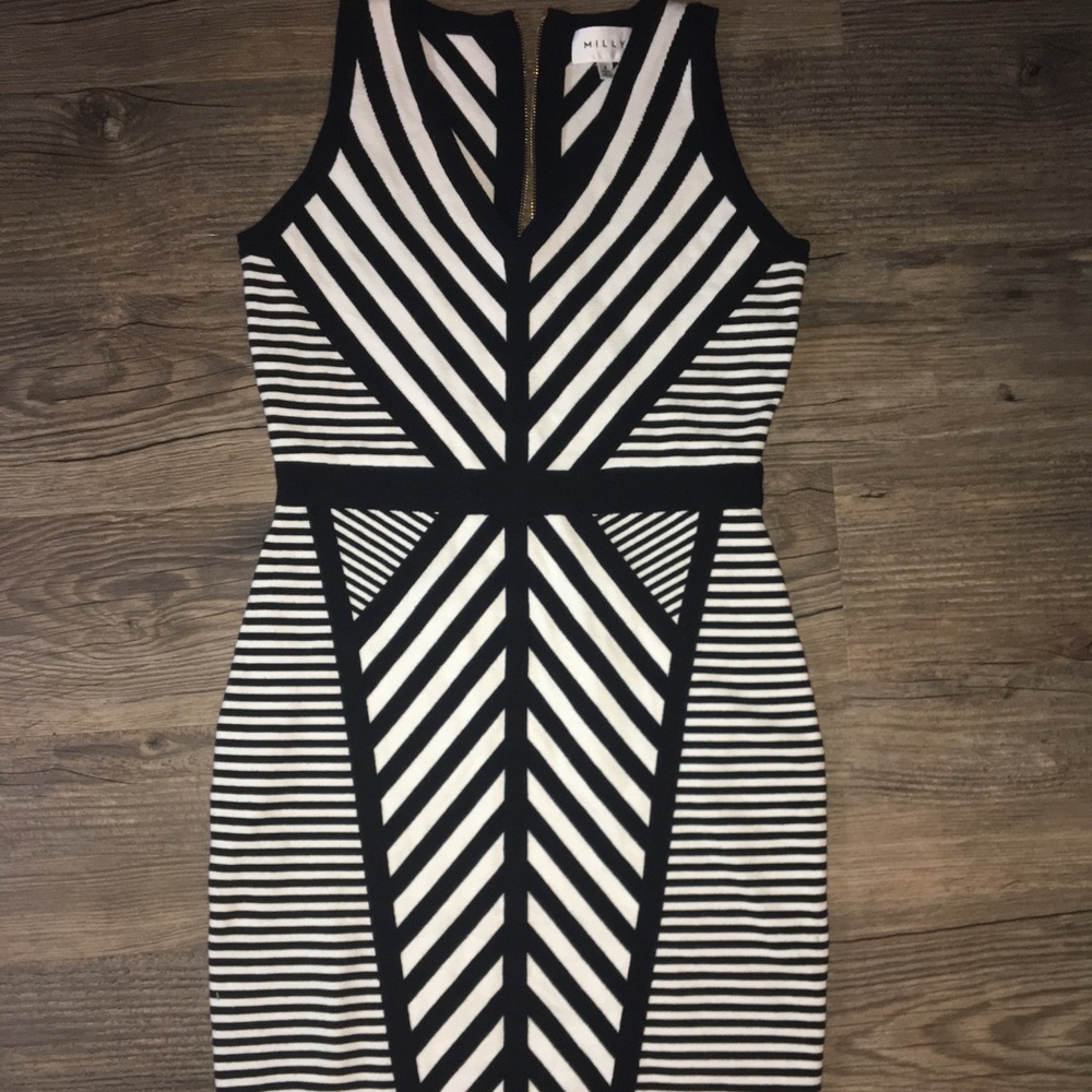 Black and White Chevron Milly Dress