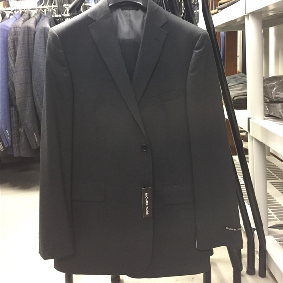 Michael Kors boys charcoal 100% wool suit