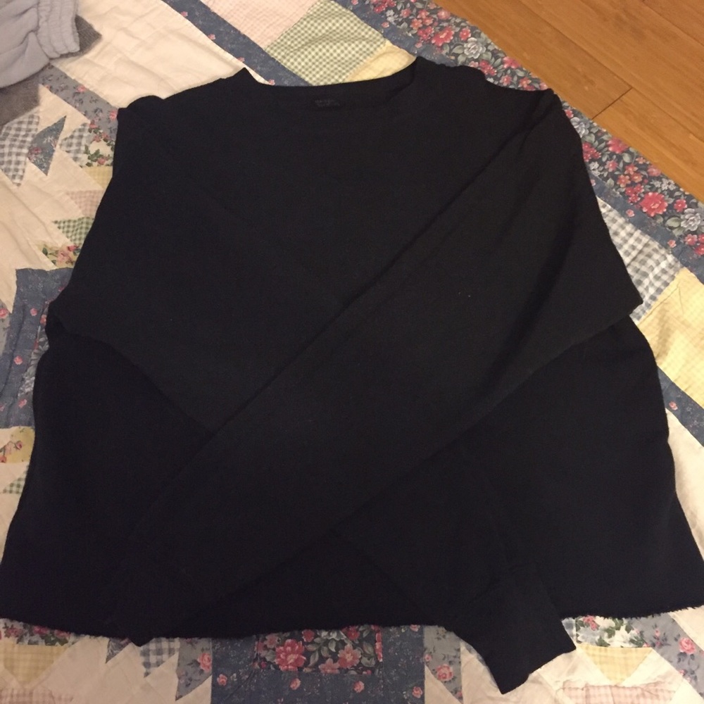 Brandy Melville thick black raw cut sweatshirt