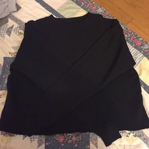 Brandy Melville thick black raw cut sweatshirt