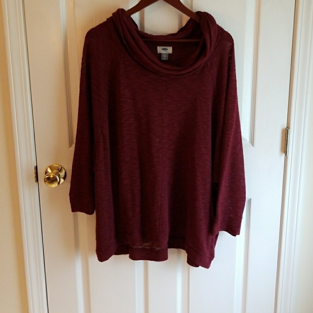 Oversized burgundy top