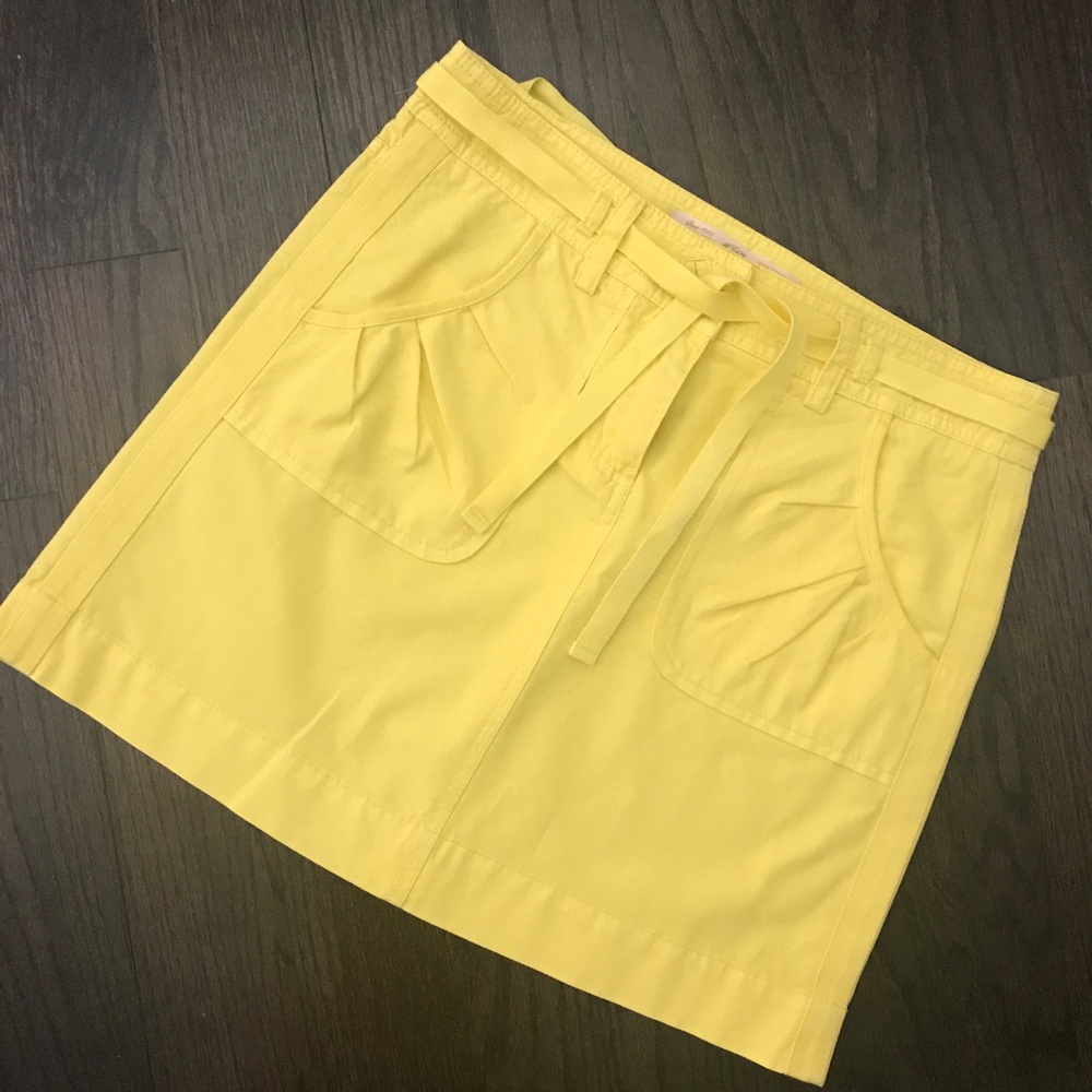 J. Crew Yellow Chino Mini Skirt