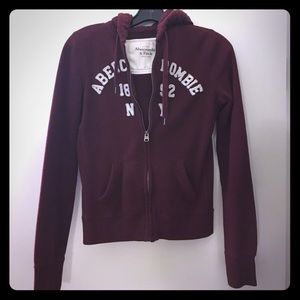 Abercrombie & Fitch - Maroon colored hoodie jacket