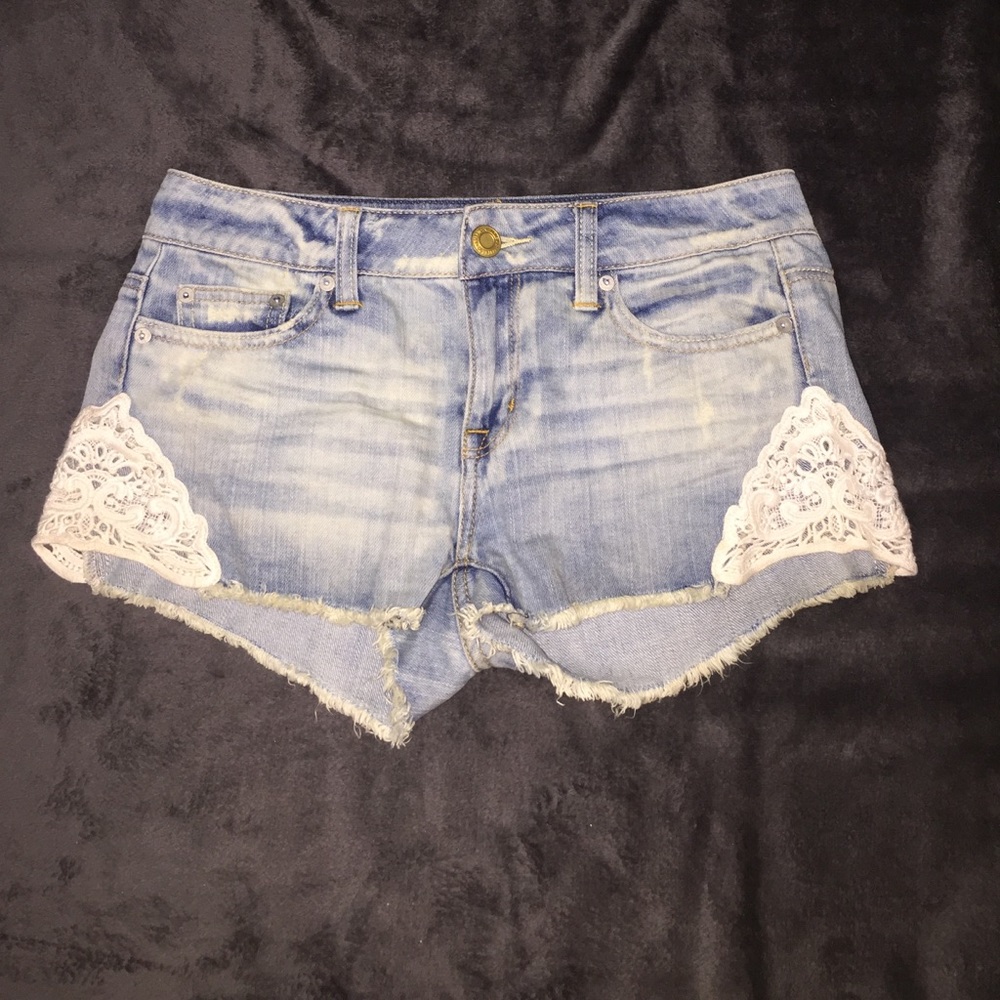 American Eagle Lace Jean Shorts