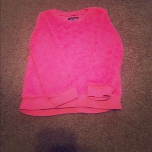 Pink fuzzy sweater