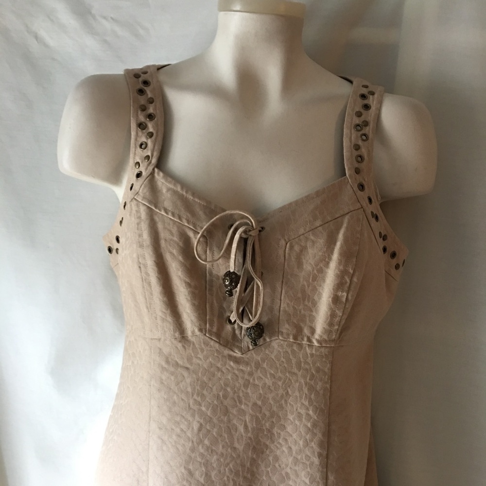 Grommet Trimmed Cotton Sheath Sz 8. Madison Woman.