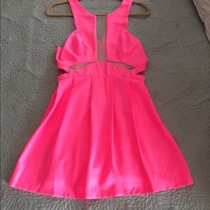 TEA & CUP Pink Cutout Mini Dress