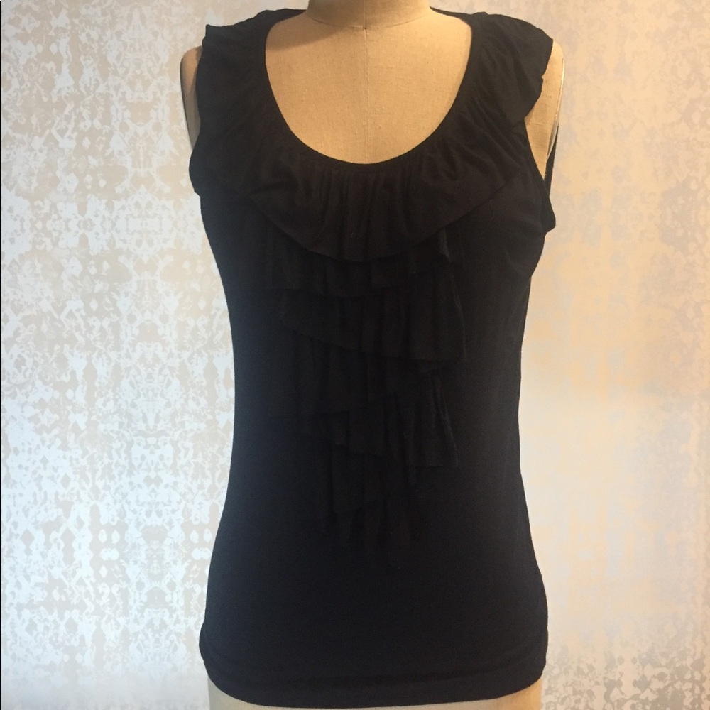 Black Ruffled Top - Design History - Large
