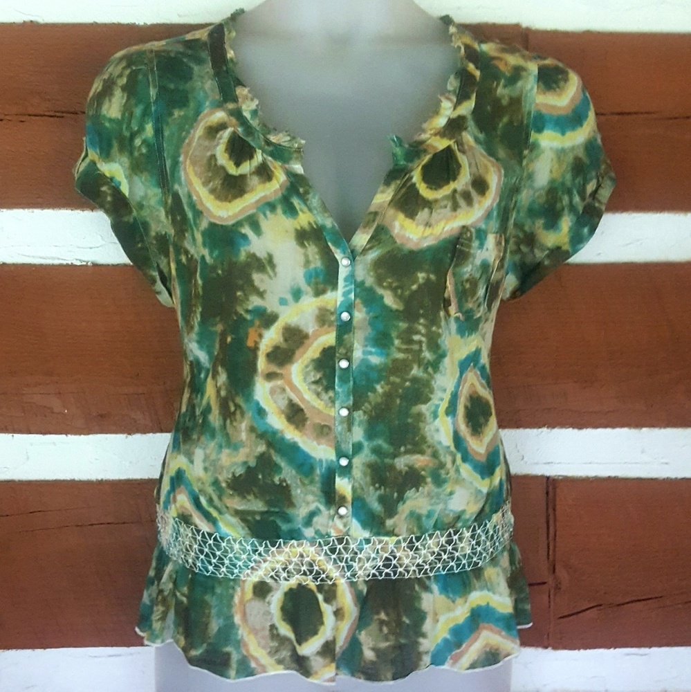 Nine West large retro style blouse