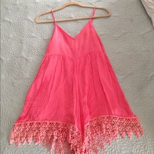 ENTRO Fringe Romper (Coral)