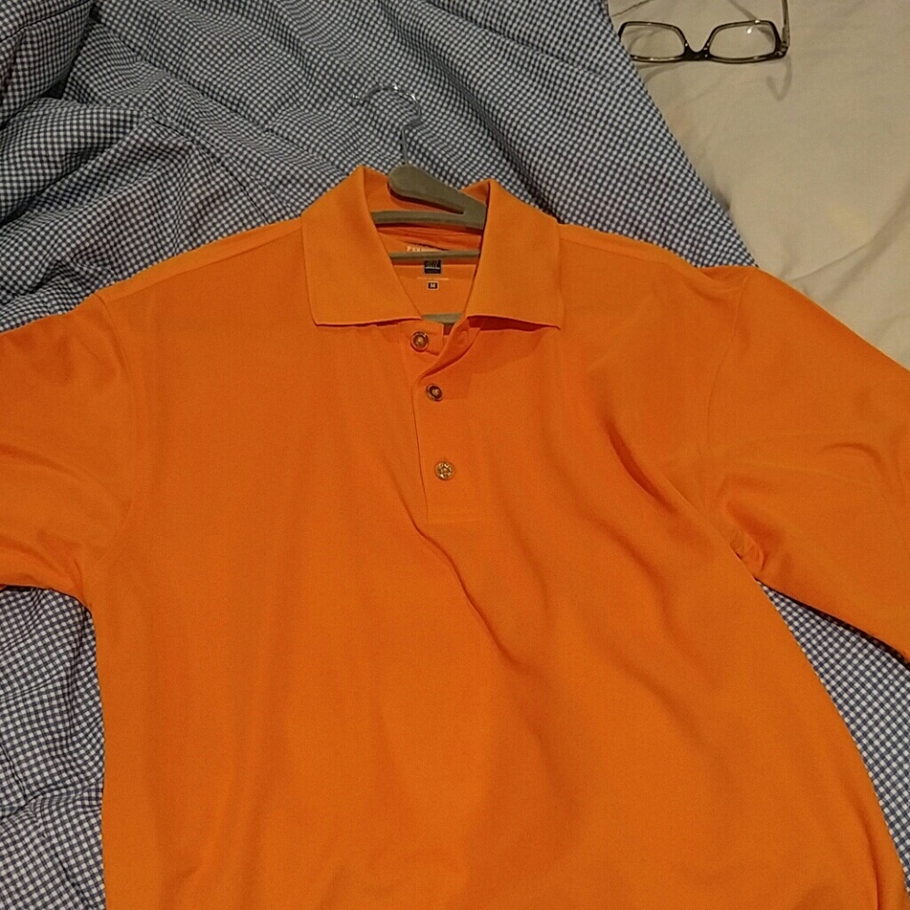 Medium Orange Pebble Beach Performance Polo