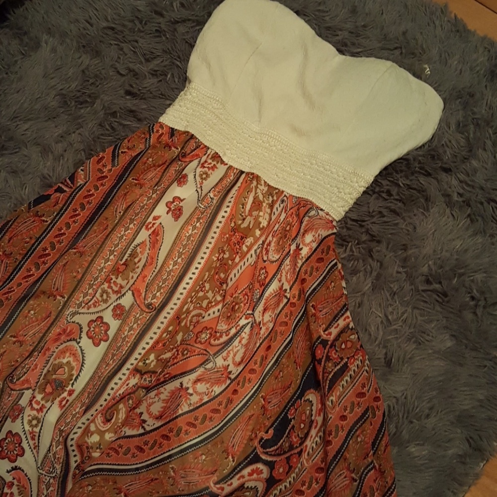Strapless maxi dress