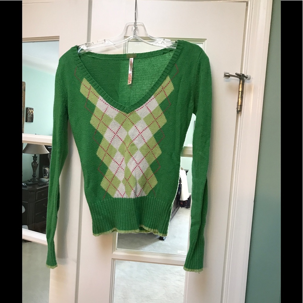 Green Argyle Aeropostale Sweater