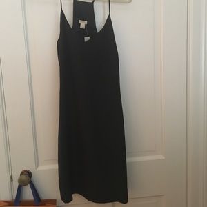 J. Crew black slip dress