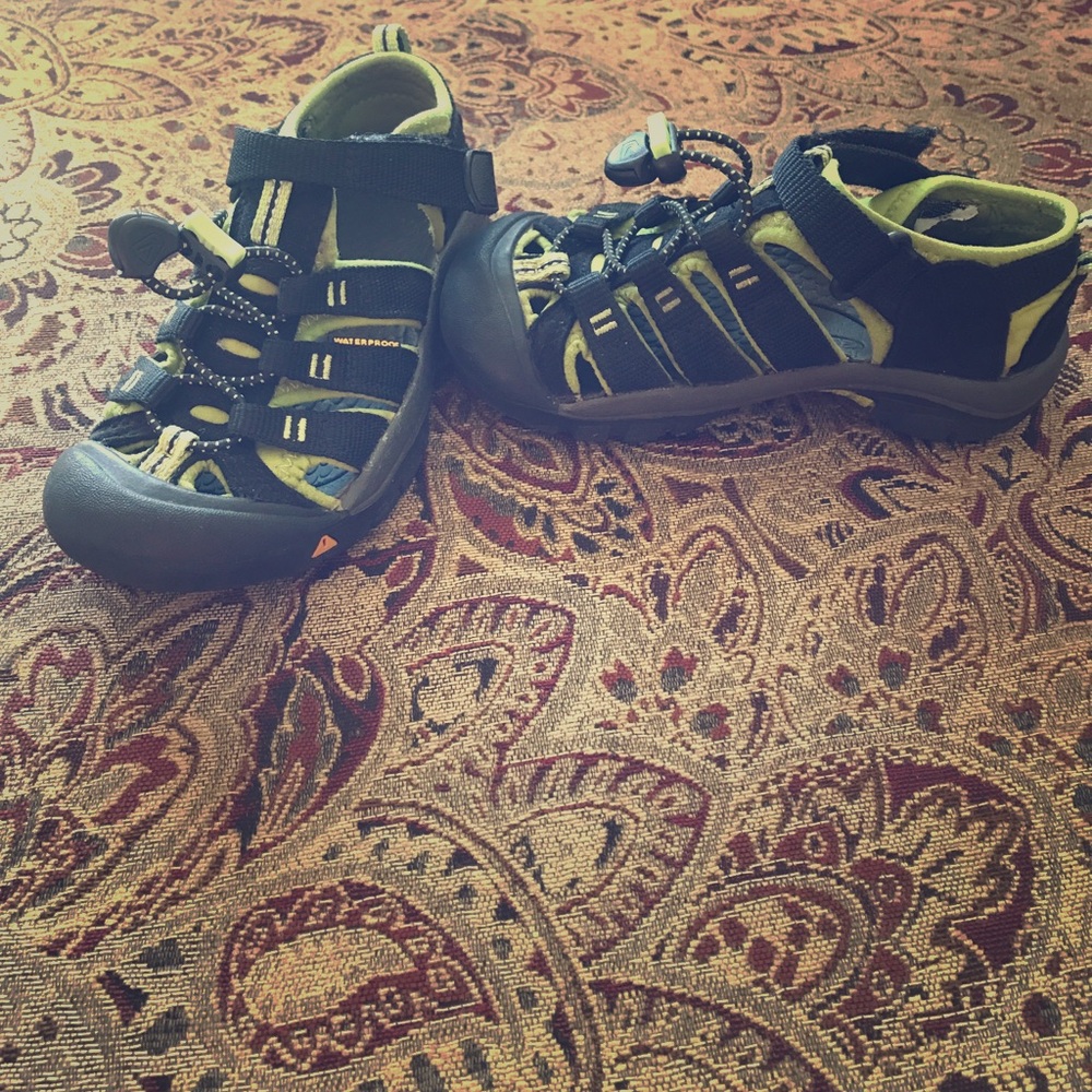 KEEN waterproof sandals.
