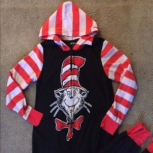 Dr. Seuss footy pajamas (large, fits like small)