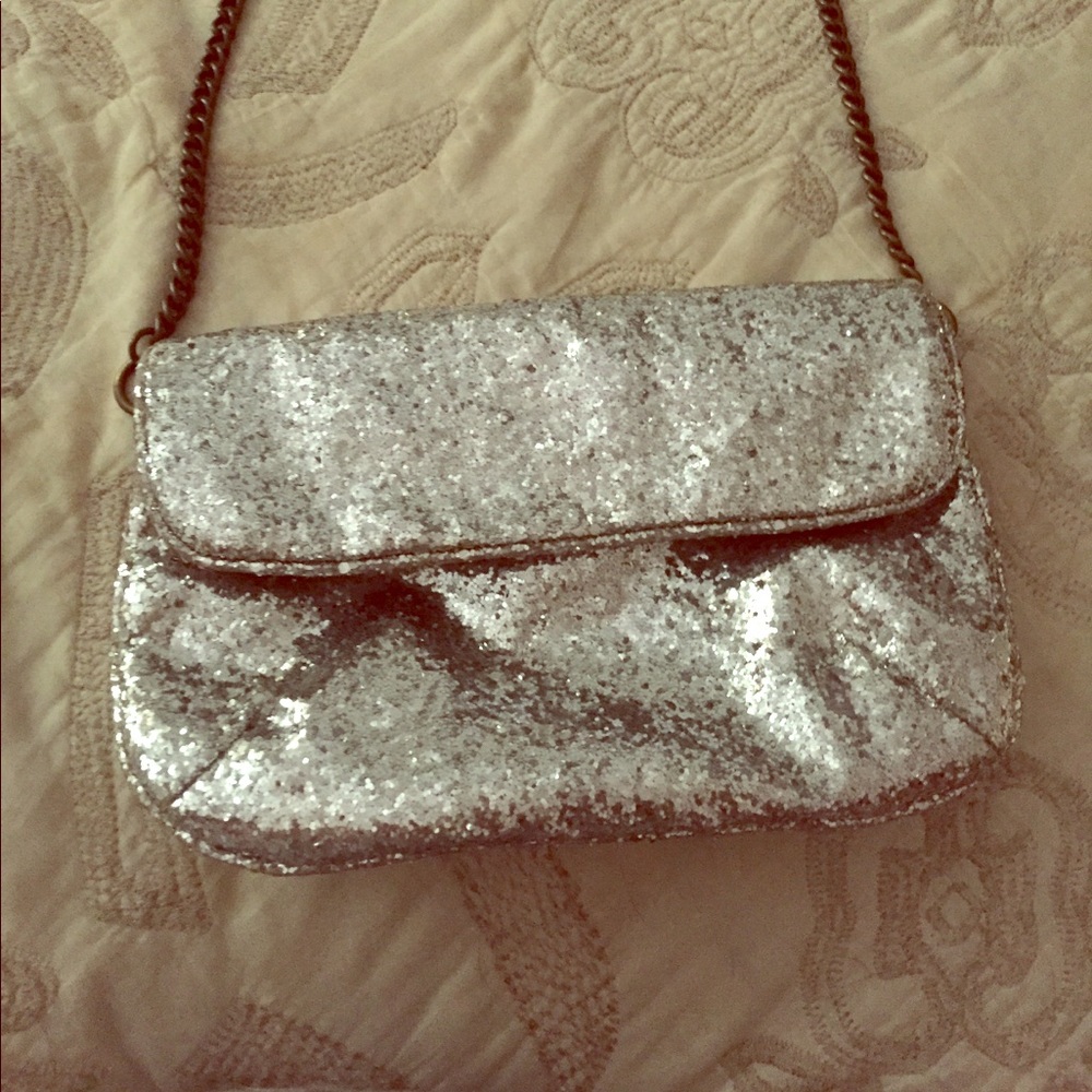 J.Crew Silver Sparkly Silver Crossbody!