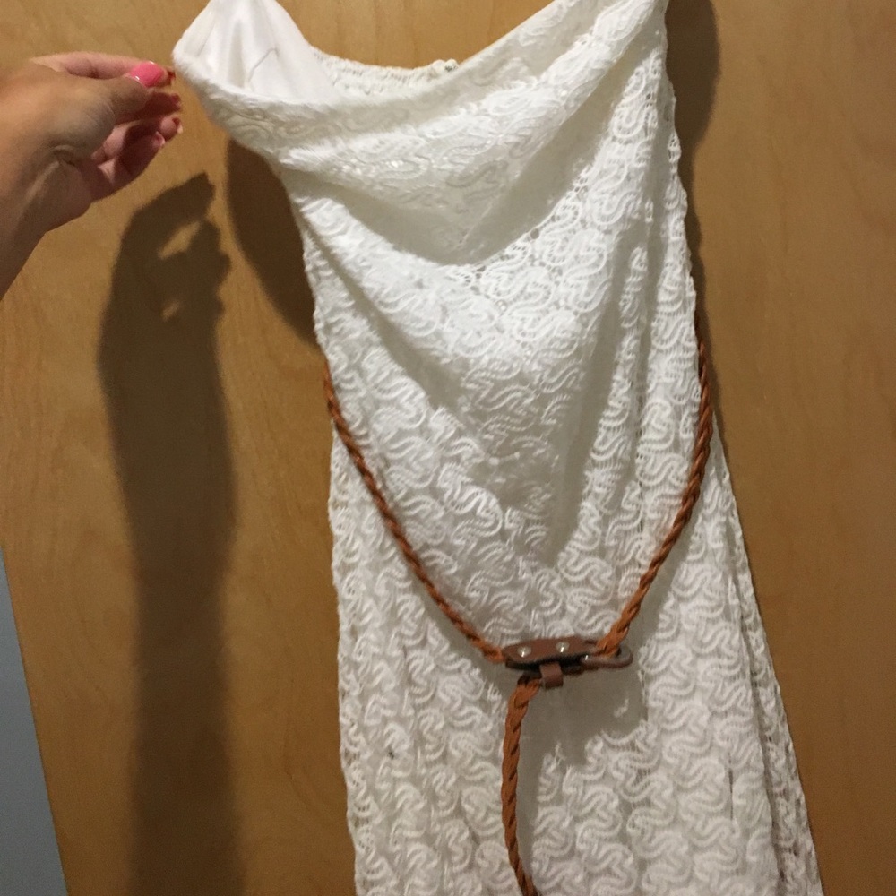 White strapless dress!