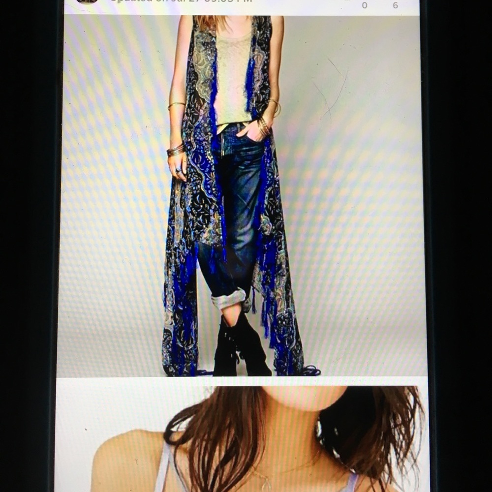 Maxi free people vest 💜💙💜💙💜price firm