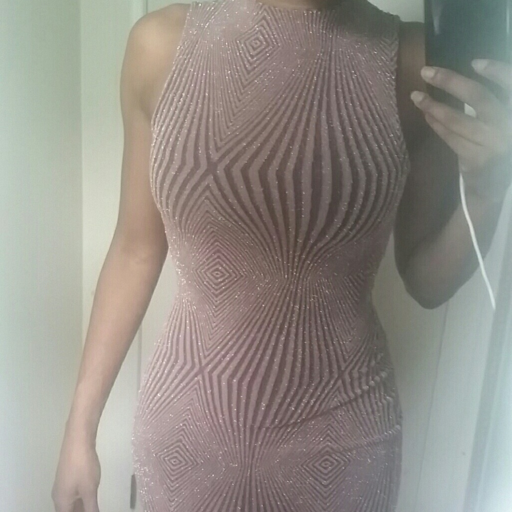 Rose Colored Body Con Dress