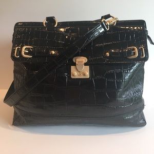 Talbots Large Tote .Embossed Leather