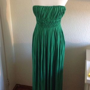 Max studio strapless maxi dress with smocking