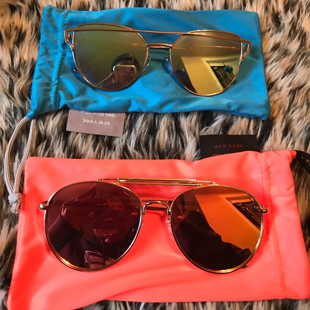 Mirrored Sunglasses Set