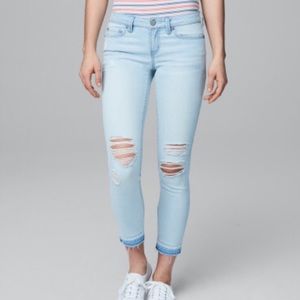 nwt Aeropostale cropped raw hem ankle jeggings