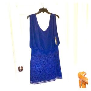 Navy Blouson Mini Dress by laundry Sz 8