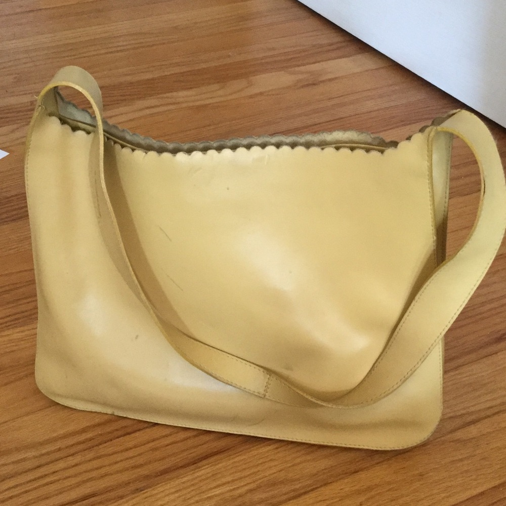 Furla yellow leather handbag