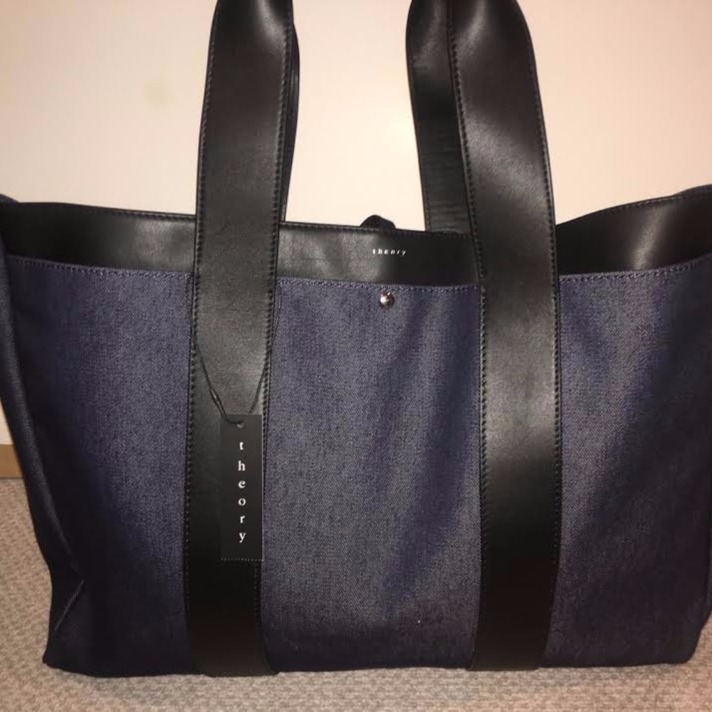 Theory Dark Indigo tote bag