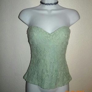 Urban Outfitters Mint Green Lace Top