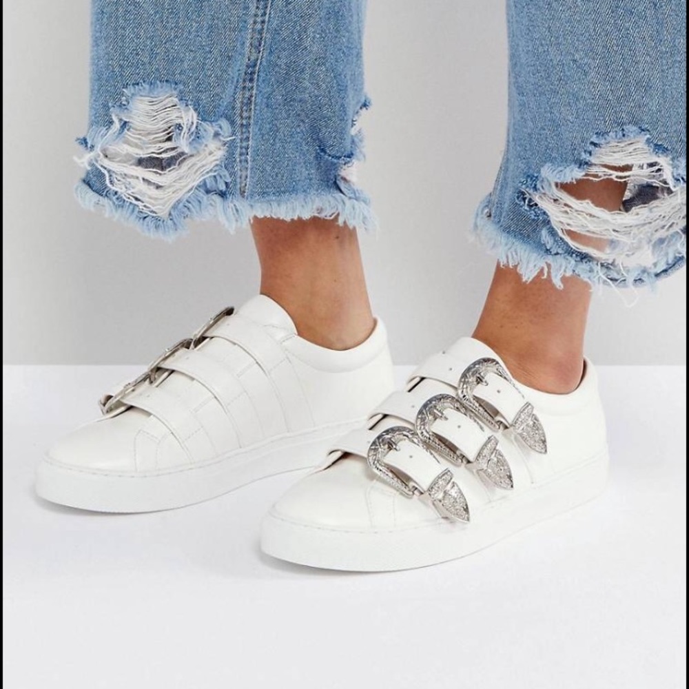 Western style sneakers faux leather from Asos