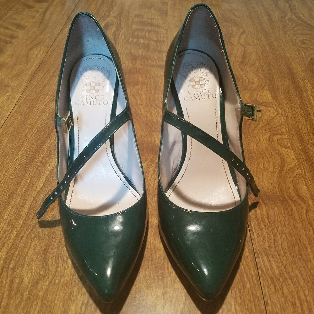 Vince Camuto Green Patent Leather Pumps