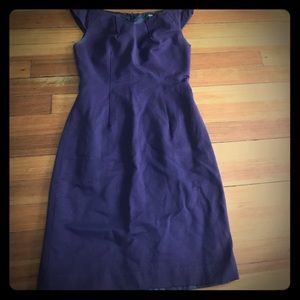 Purple business attire fitted dress