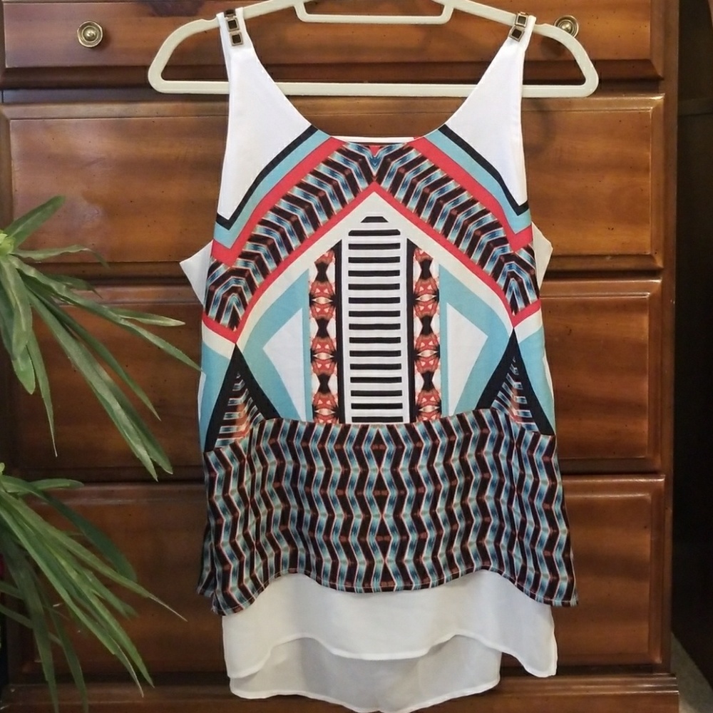 Mason & Belle patterned blouse size M