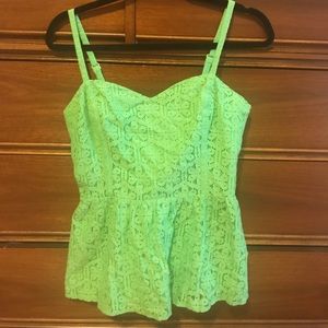 Lilly Pulitzer peplum green top