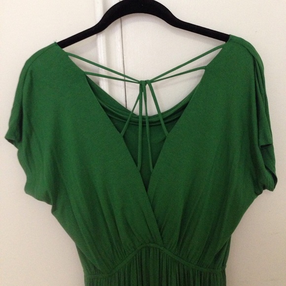 Modcloth cowl neck jersey dress criss cross back - Picture 4 of 4