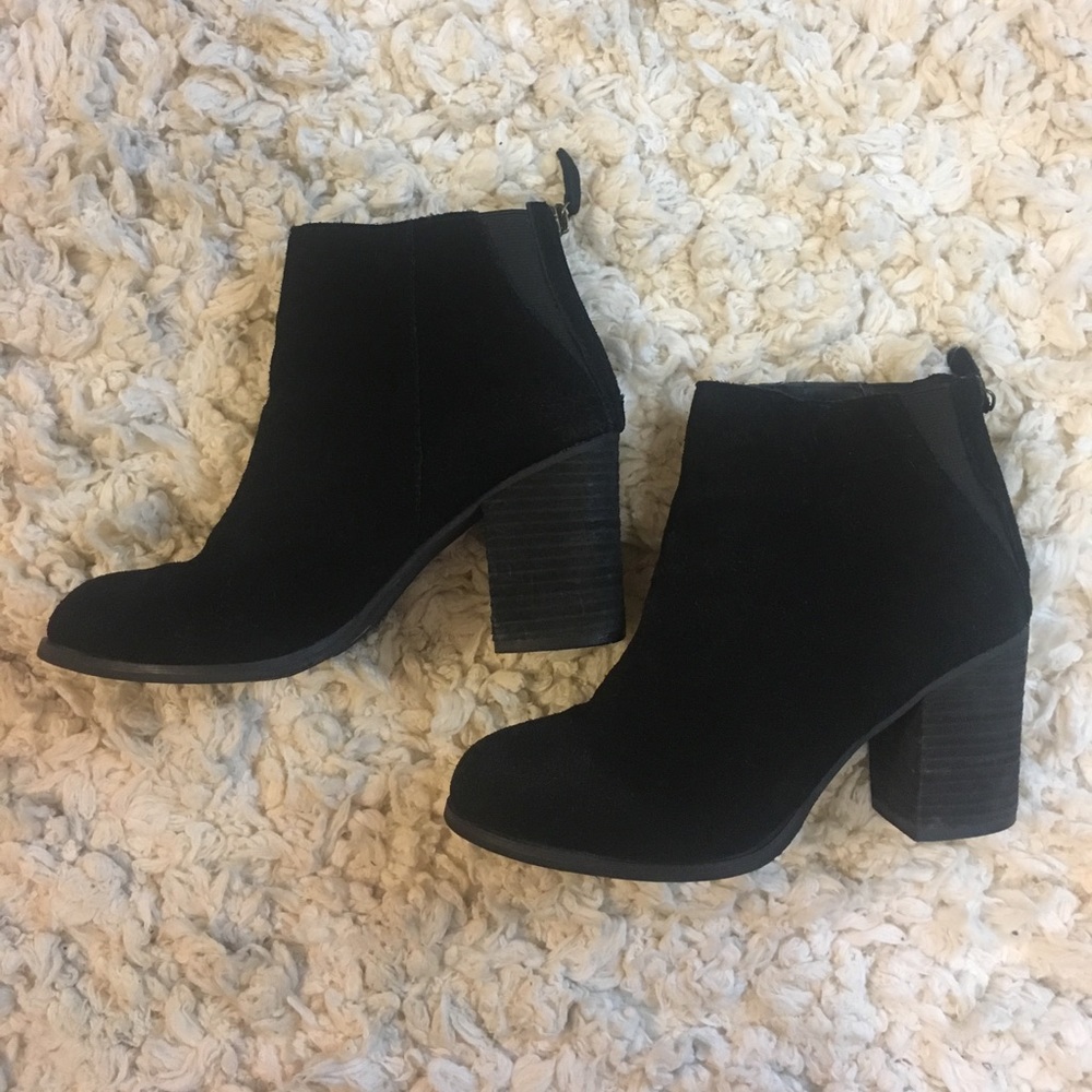 UO Black Suede Booties